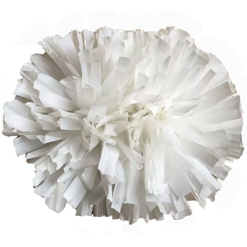 Cheerleading Pom Pom - 2ชิ้นพู่เชียร์สีขาว Wenhan กีฬาสีขาว32ซม. ด้ามกระบองชุดสีฟรีเชียร์คุณภาพสูงไม่ซีดจาง
