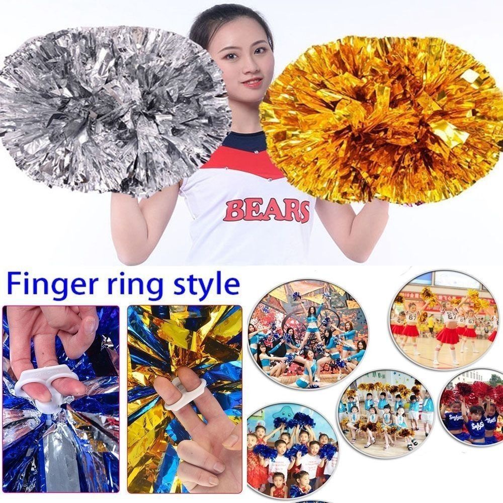 Cheerleading Pom Pom - พู่เชียร์ลีดเดอร์ขนาด 25 ซม. ทำจาก PET ราคาประหยัด