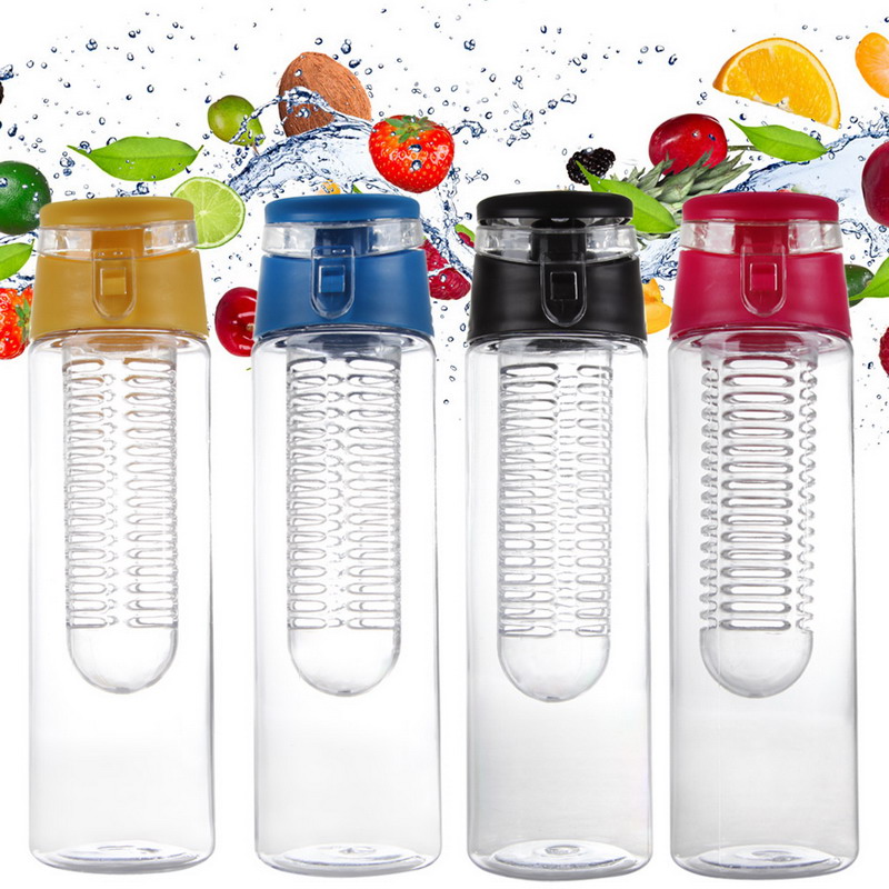 Sports Equipment Kitchener - 700/800 Ml แบบพกพาขวดน้ำ Infuser กีฬาขวดน้ำมะนาว Flip