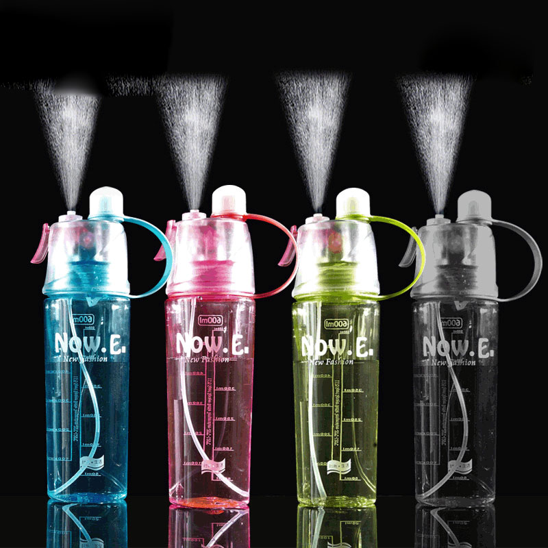 Sports Equipment Kitchener - 400ml 600ml ห้องครัวขวดน้ําสเปรย์พลาสติกกีฬาภายนอกแบบพกพาชายหญิงฤดูร้อน Cooling ขวดเครื่องครัว
