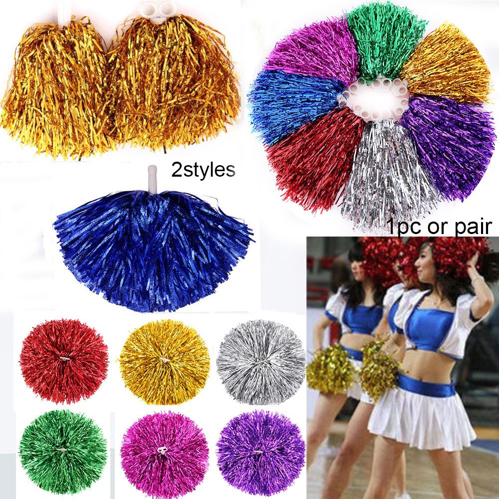 Cheerleading Pom Pom - เครื่องแต่งกาย Double Hole Handle เชียร์ลีดเดอร์เชียร์ Ball