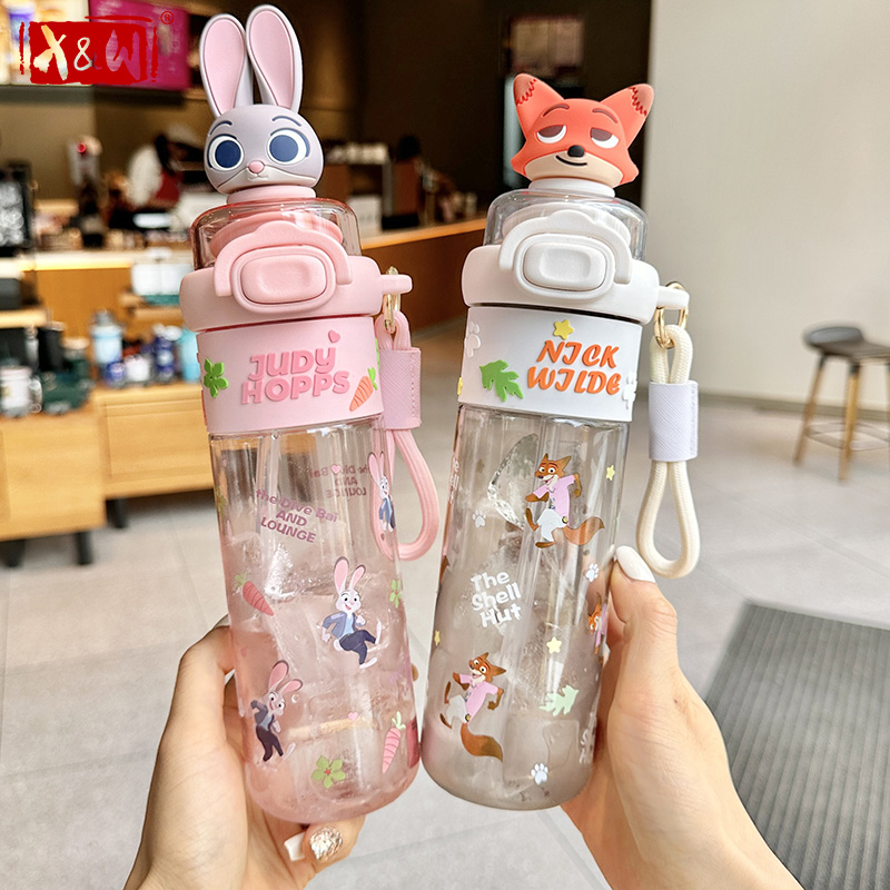 X Sports Equipment - เอ็กซ์แอนด์ดับเบิ้ลยู ซูโทเปียขวดน้ำเด็ก 550ML การ์ตูนจูดี้ นิค ดับเบิ้ล