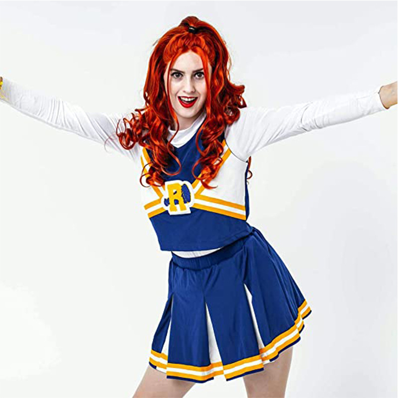 Cheerleading Pom Pom - ชุดเชียร์ลีดเดอร์สำหรับทีมแข่งขันแบบกำหนดเองปี 2024 พร้อมพู่เชียร์สำหรับผู้หญิง ชุดเชียร์ลีดเดอร์สำหรับโรงเรียนมัธยม
