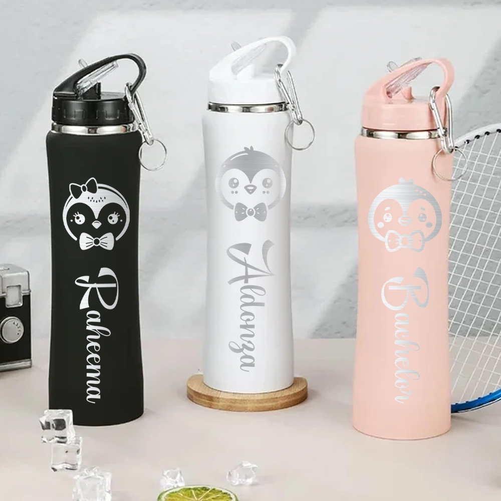 ขวดน้ำสแตนเลสส่วนบุคคล 1 ชิ้น, - Sports Equipment With Names บทวิจารณ์และราคา