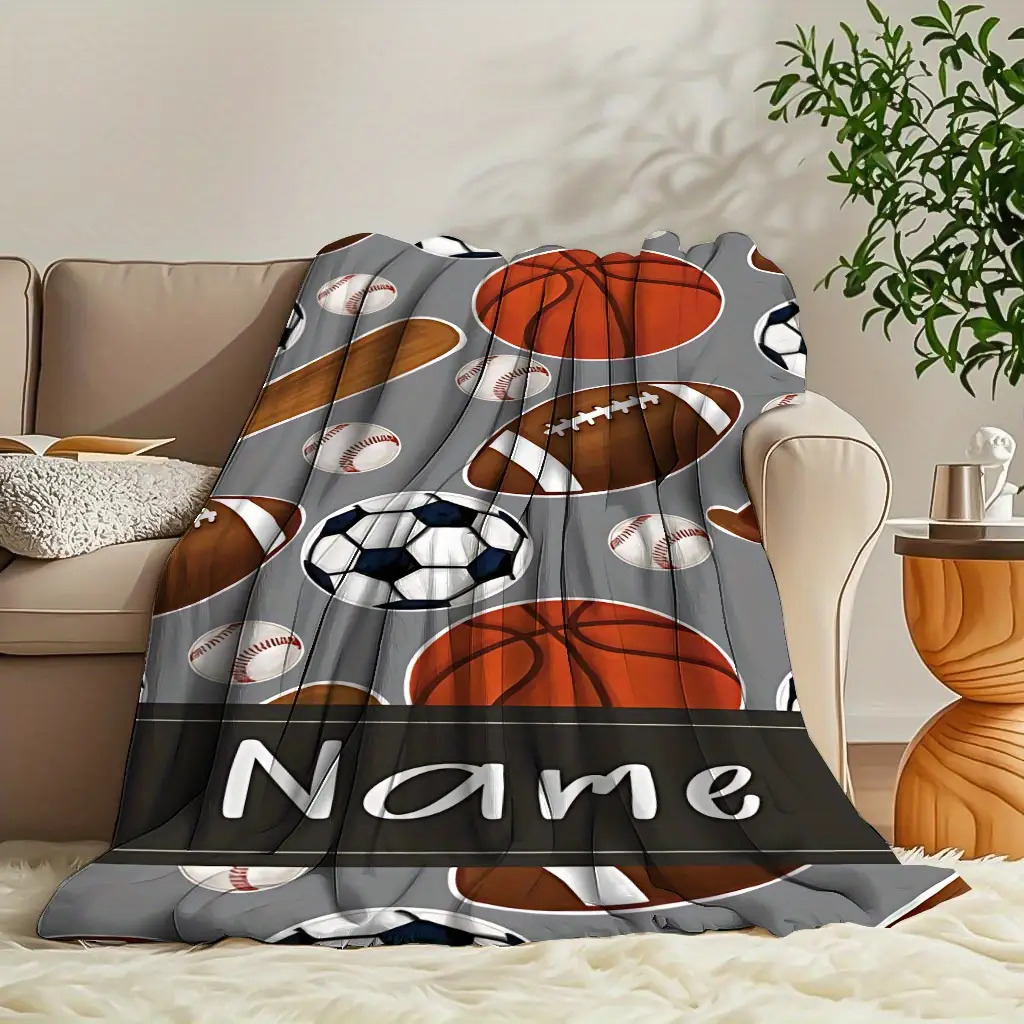 ผ้าห่มกีฬาแบบกำหนดเองสีเทา สไต - Sports Equipment With Names บทวิจารณ์และราคา