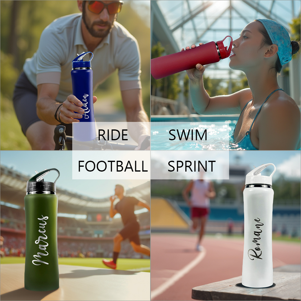 ขวดน้ำพร้อมหลอดดูดสลักชื่อส่วน - Sports Equipment With Names บทวิจารณ์และราคา
